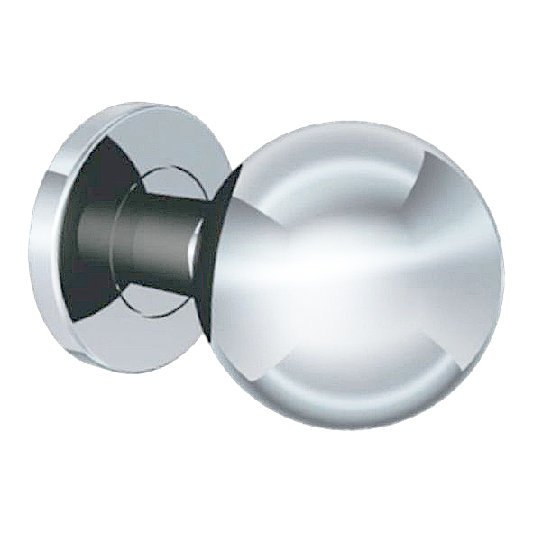 301-02 • Polished Stainless • Format Grade 304 Mortice Ball Knobs On Round Roses