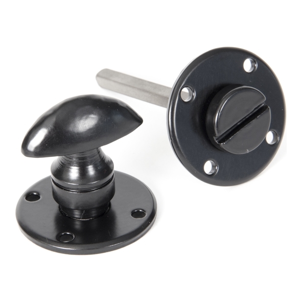 33382  41 x 3mm  Black  From The Anvil Round Bathroom Thumbturn