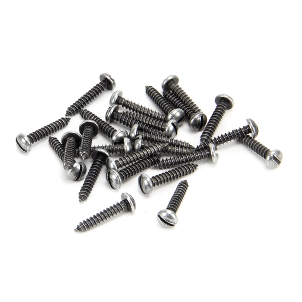 33426  6 x   Pewter Patina  From The Anvil Round Head Screws