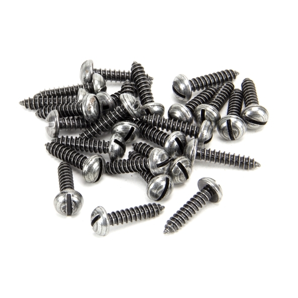 33431  8 x   Pewter Patina  From The Anvil Round Head Screws