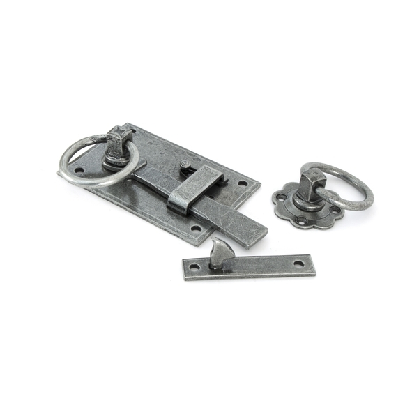 33666  152 x 103mm  Pewter Patina  From The Anvil Cottage Latch - LH