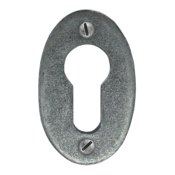 33706  51 x 31mm  Pewter Patina  From The Anvil Oval Euro Escutcheon