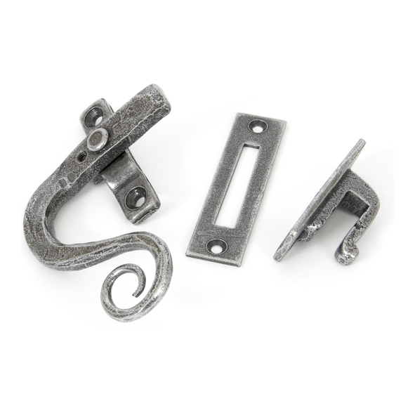 33725  112mm  Pewter Patina  From The Anvil Locking Monkeytail Fastener - LH