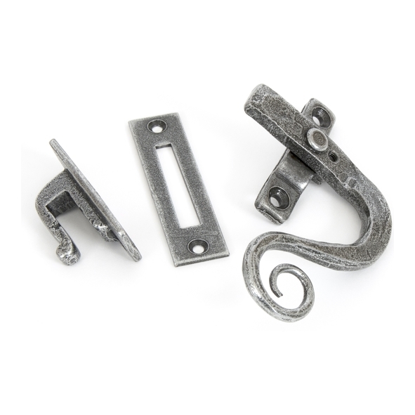 33726  112mm  Pewter Patina  From The Anvil Locking Monkeytail Fastener - RH