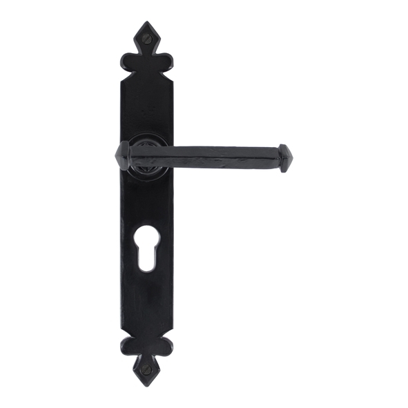 33827 • 273 x 40 x 5mm • Black • From The Anvil Tudor Lever Euro Lock Set