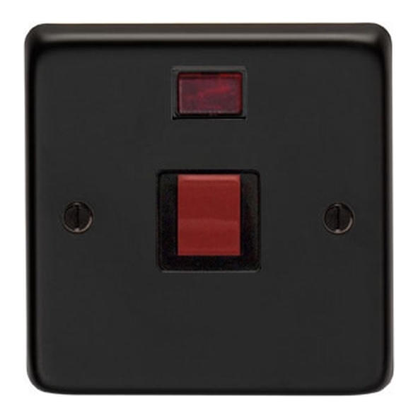 34212/2  86 x 86 x 7mm  Matt Black  From The Anvil Single Plate Cooker Switch