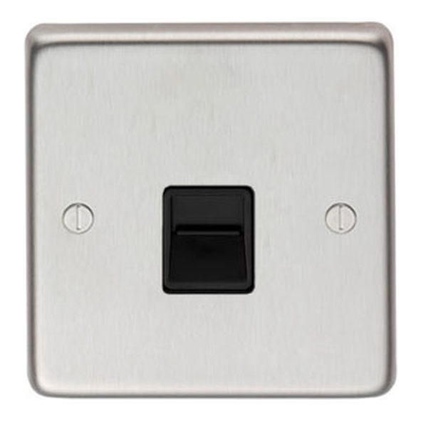 34227/1  86 x 86 x 7mm  Satin Stainless  From The Anvil Telephone Slave Socket