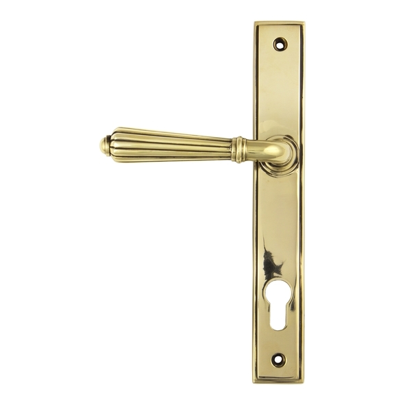 45314  244 x 36 x 13mm  Aged Brass  From The Anvil Hinton Slimline Lever Espag. Lock Set