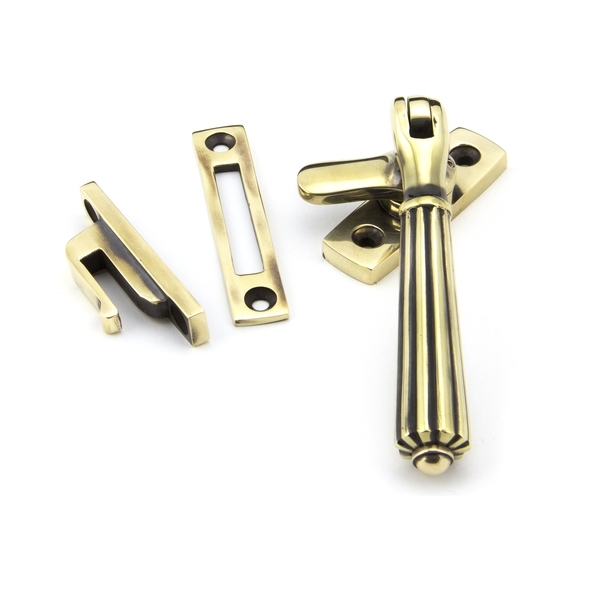 45339  128mm  Aged Brass  From The Anvil Locking Hinton Fastener