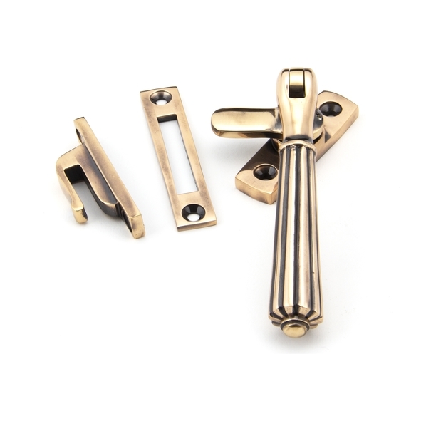 45343  128mm  Polished Bronze  From The Anvil Locking Hinton Fastener