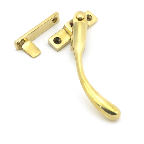 45397  149mm  Polished Brass  From The Anvil Night-Vent Locking Peardrop Fastener - RH