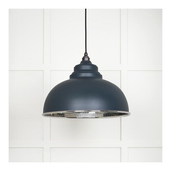 45472SO  400mm  Hammered Nickel & Soot  From The Anvil Harborne Pendant