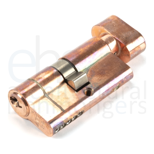 45865 • 30 x 30mm • Polished Bronze • From The Anvil 5pin Euro Cylinder/Thumbturn KA
