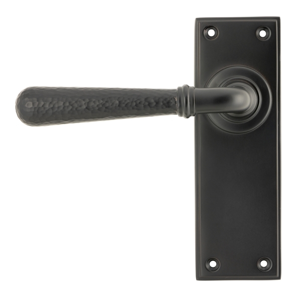 46222 • 152 x 50 x 8mm • Aged Bronze • From The Anvil Hammered Newbury Lever Latch Set