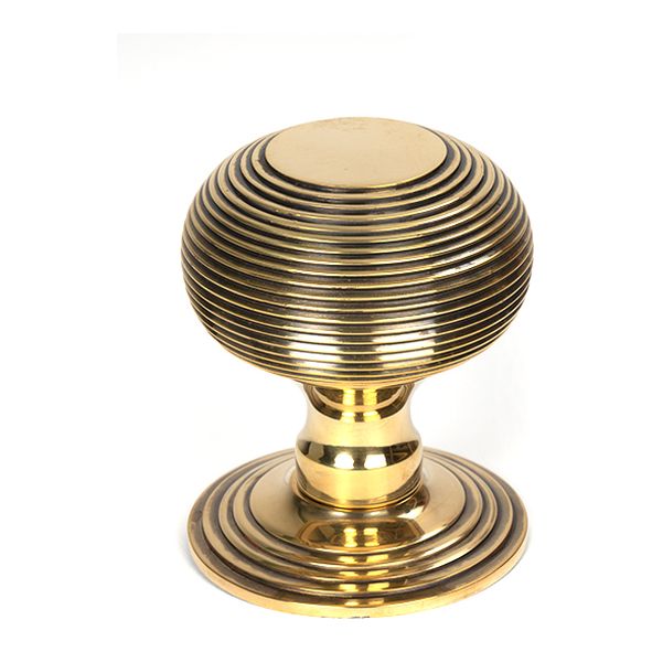 46654  80mm  Aged Brass  From The Anvil Beehive Centre Door Knob
