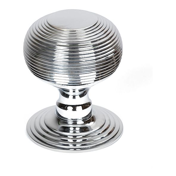 46655  80mm  Polished Chrome  From The Anvil Beehive Centre Door Knob