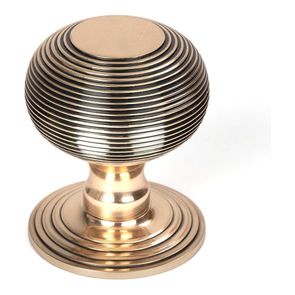 46658  80mm  Polished Bronze  From The Anvil Beehive Centre Door Knob