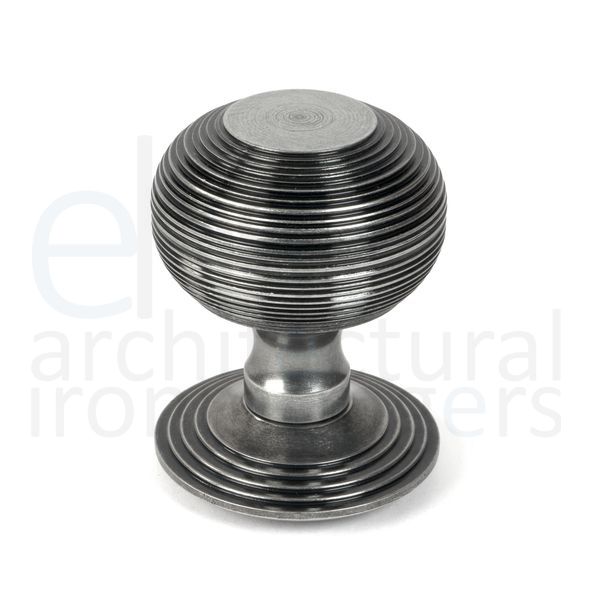 46661  80mm  Pewter Patina  From The Anvil Beehive Centre Door Knob