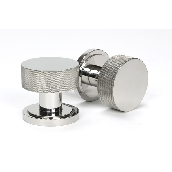 46807  63mm  Polished Marine SS [316]  From The Anvil Brompton Mortice Knob On Art Deco Roses