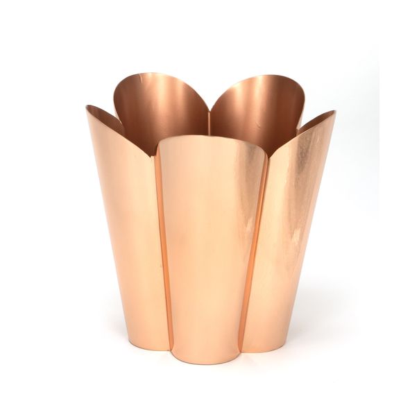 47123  222mm  Smooth Copper  From The Anvil Flora Plant Pot