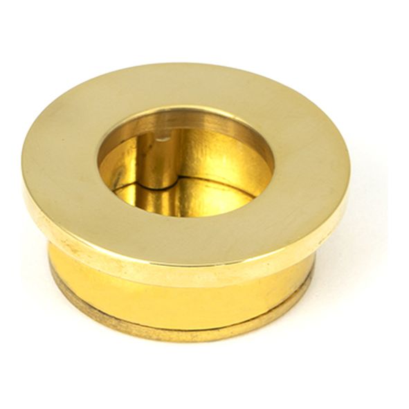 47174  34mm  Polished Brass  From The Anvil Round Finger Edge Pull