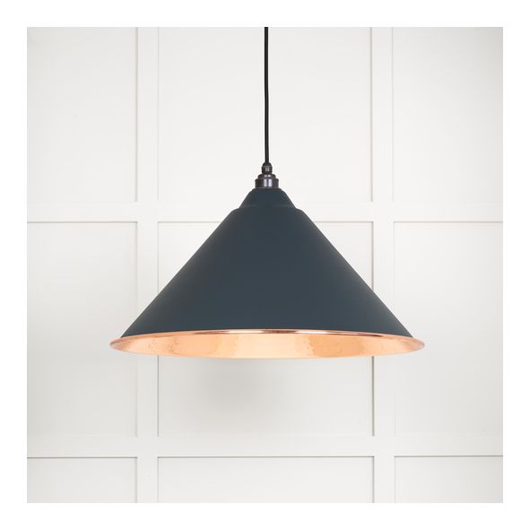 49503SO  510mm  Hammered Copper & Soot  From The Anvil Hockley Pendant