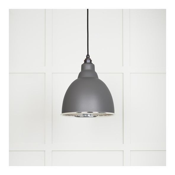 49504BL  260mm  Smooth Nickel & Bluff  From The Anvil Brindley Pendant