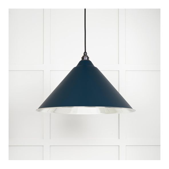 49506DU  510mm  Smooth Nickel & Dusk  From The Anvil Hockley Pendant
