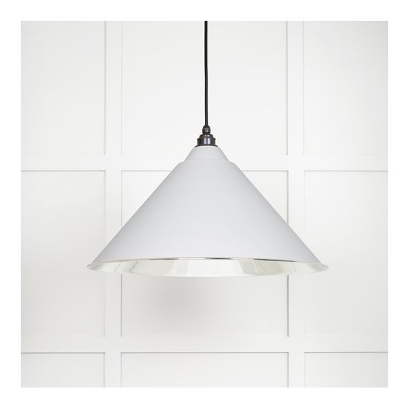 49506F  510mm  Smooth Nickel & Flock  From The Anvil Hockley Pendant