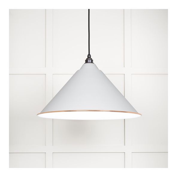 49510F  510mm  White Gloss & Flock  From The Anvil Hockley Pendant
