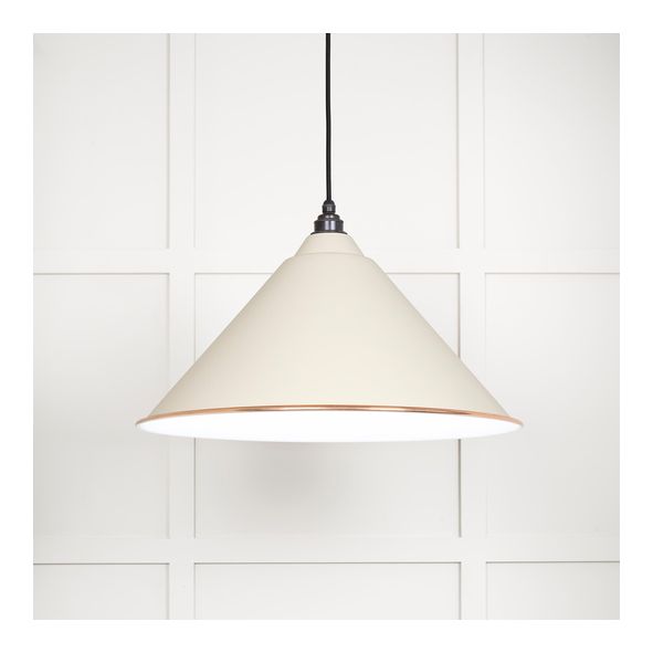 49510TE  510mm  White Gloss & Teasel  From The Anvil Hockley Pendant