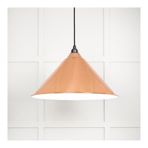 49510  510mm  White Gloss & Copper  From The Anvil Hockley Pendant