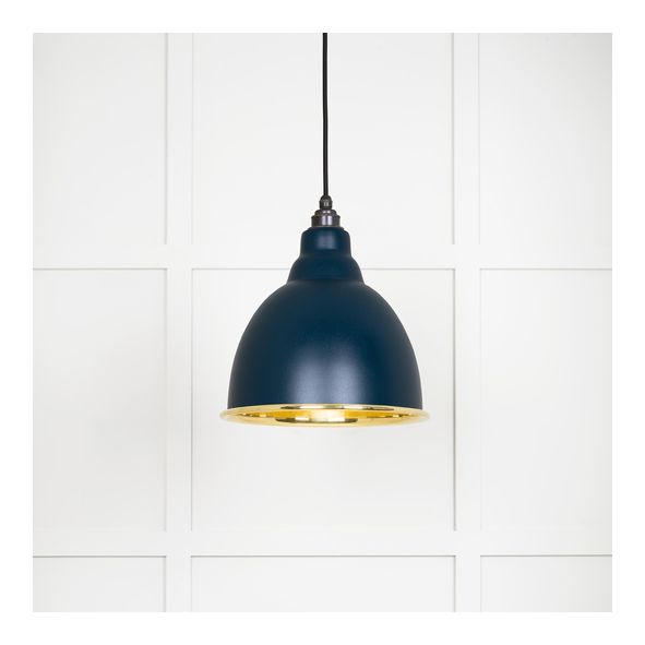 49518DU  260mm  Smooth Brass & Dusk  From The Anvil Brindley Pendant