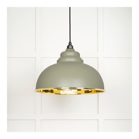49522TU  400mm  Smooth Brass & Tump  From The Anvil Harborne Pendant