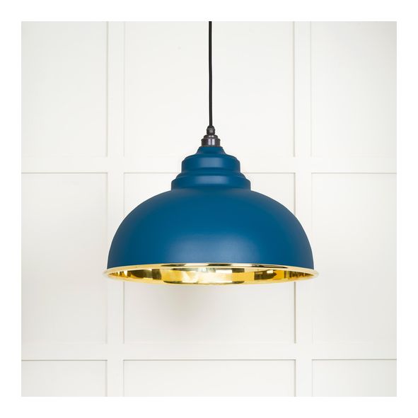 49522U • 400mm • Smooth Brass & Upstream • From The Anvil Harborne Pendant