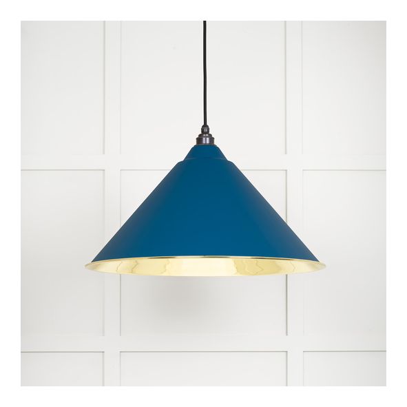 49524U  510mm  Smooth Brass & Upstream  From The Anvil Hockley Pendant