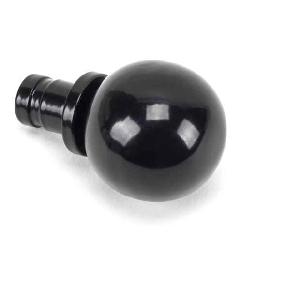 49899  42mm  Black  From The Anvil Ball Curtain Finial
