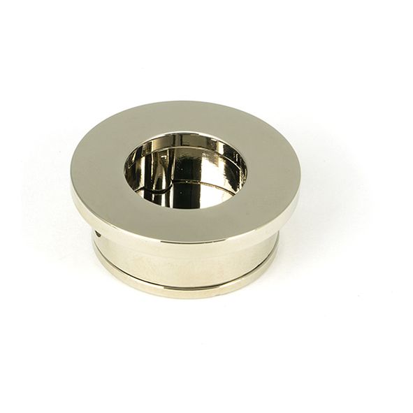 50169  34mm  Polished Nickel  From The Anvil Round Finger Edge Pull