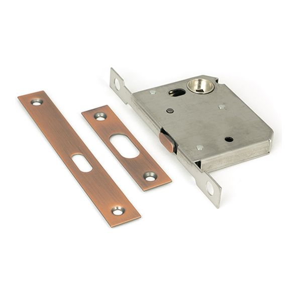 50664  145mm  Polished Bronze  From The Anvil Sliding Door Lock