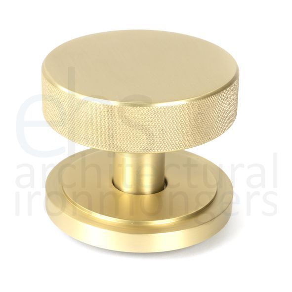 50894  90mm  Satin Brass  From The Anvil Brompton Centre Door Knob [Art Deco]
