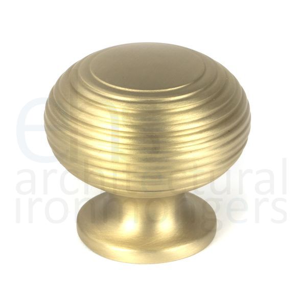 50932  40mm  Satin Brass  From The Anvil Beehive Cabinet Knob