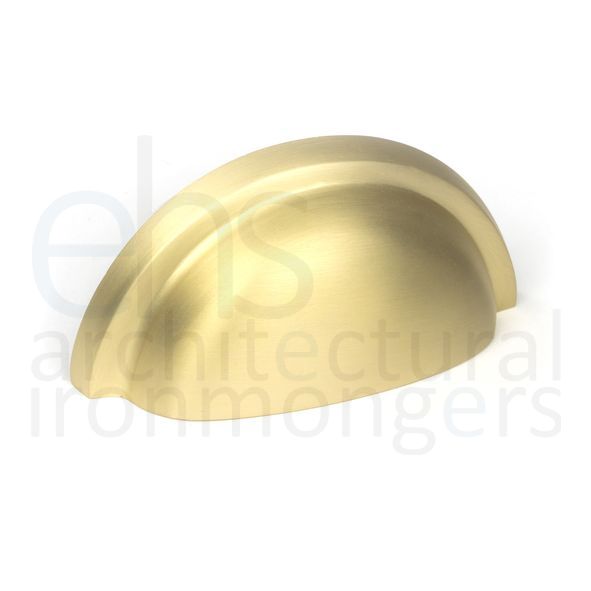 50943  85 x 40mm  Satin Brass  From The Anvil Regency Concealed Drawer Pull