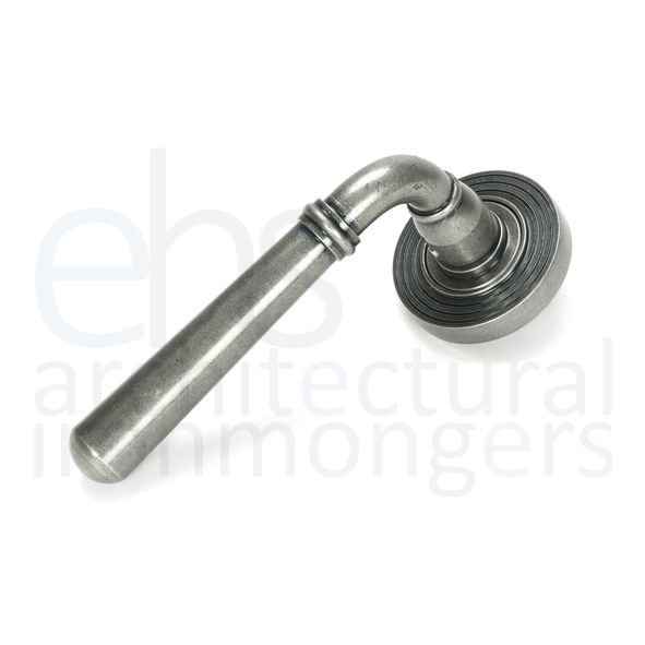 51332 • 53 x 8mm • Pewter Patina • From The Anvil Newbury Lever on Rose Set [Beehive] - Unsprung