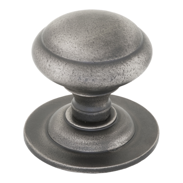 83505  73mm  Antique Pewter  From The Anvil Round Centre Door Knob