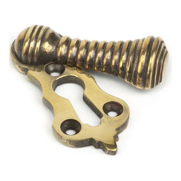 83817 • 58 x 25mm • Aged Brass • From The Anvil Beehive Escutcheon
