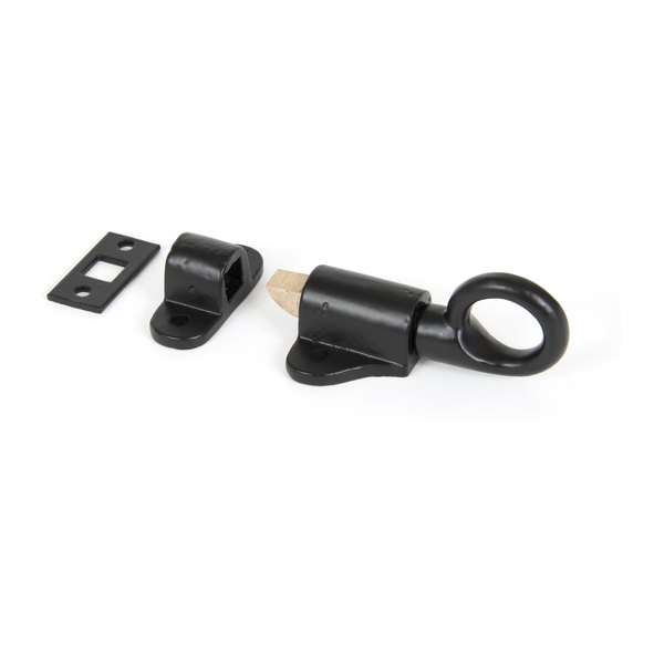 83844  74 x 47mm  Black  From The Anvil Fanlight Catch with two Keeps