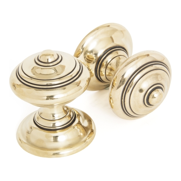 83864  56mm  Aged Brass  From The Anvil Elmore Concealed Mortice Knob Set