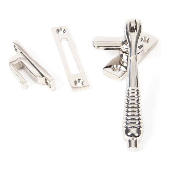 83918 • 128mm • Polished Nickel • From The Anvil Locking Reeded Fastener