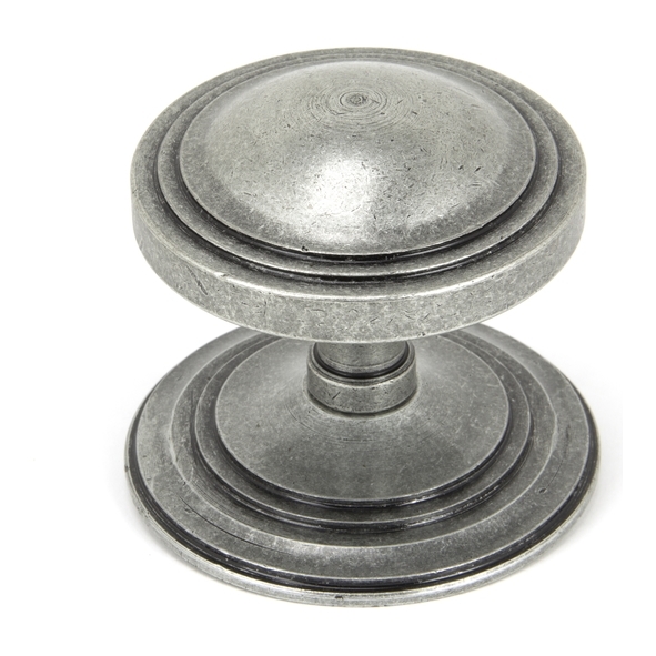 90069  81mm  Pewter Patina  From The Anvil Art Deco Centre Door Knob