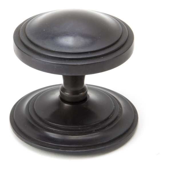 90072  81mm  Aged Bronze  From The Anvil Art Deco Centre Door Knob
